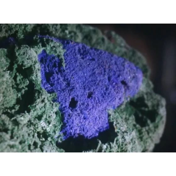 Mineralaufbereitungstest von Azurit