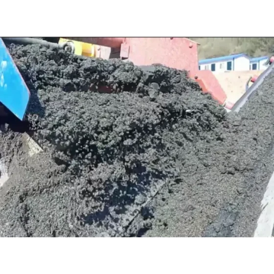 Test zur Rückgewinnung feiner Tailings aus dem alten Tailings-Teich